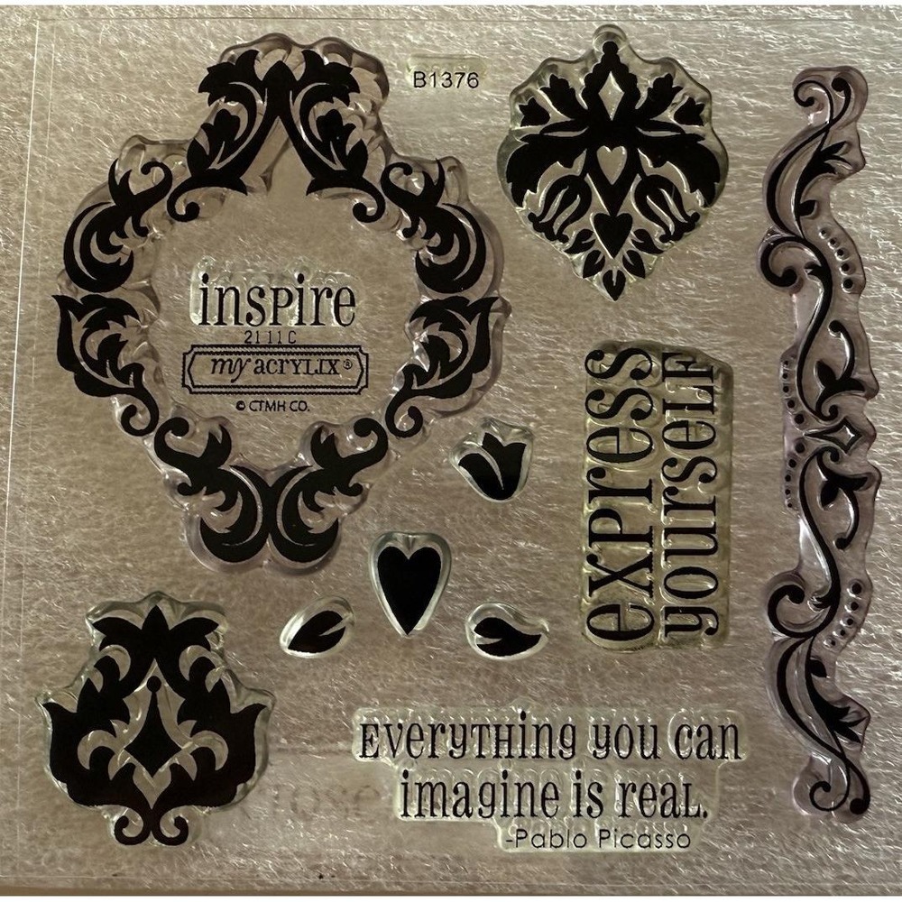 Close To‎ My Heart CTMH My Acrylix Clear Stamp Set Frames Tags Borders Theme